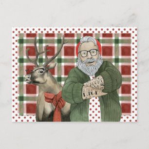 Cartão Postal Coleção de Papais noeis hipsteres