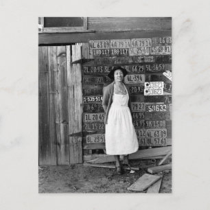 Cartão Postal Coleção de Placas de Licença dos Anos 1930