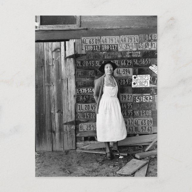 Cartão Postal Coleção de Placas de Licença dos Anos 1930 (Frente)