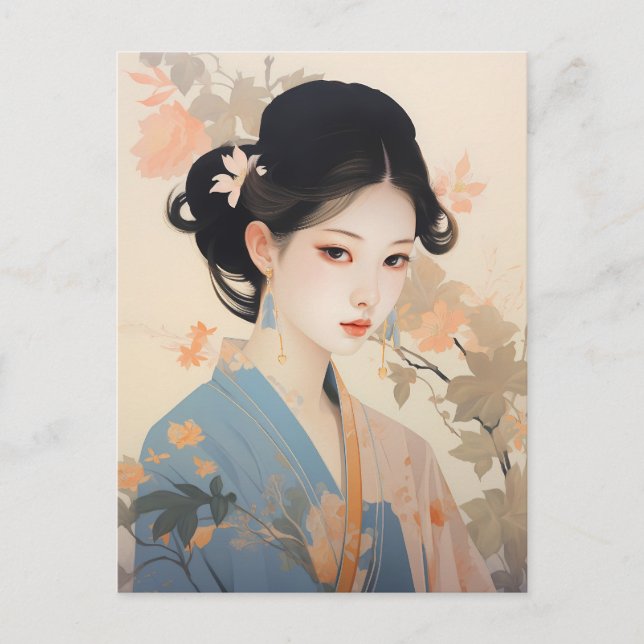 Cartão Postal Coleção de Presentes de Mulheres Chinesas (Frente)