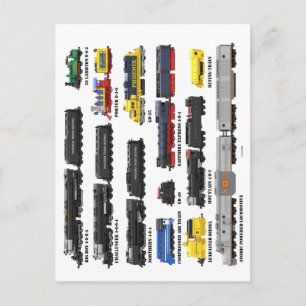 Cartão Postal Coleção de Trem PTW Postcard