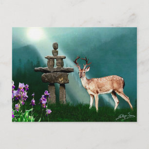 Cartão Postal Coleção DEER & INUKSHUK