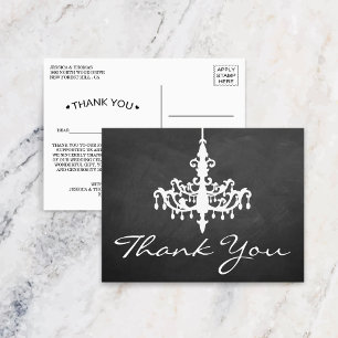 Cartão Postal Coleção Elegante de Casamentos Chandelier