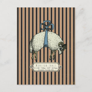 Cartão Postal Coleção Pretty Bow Sheep™ -