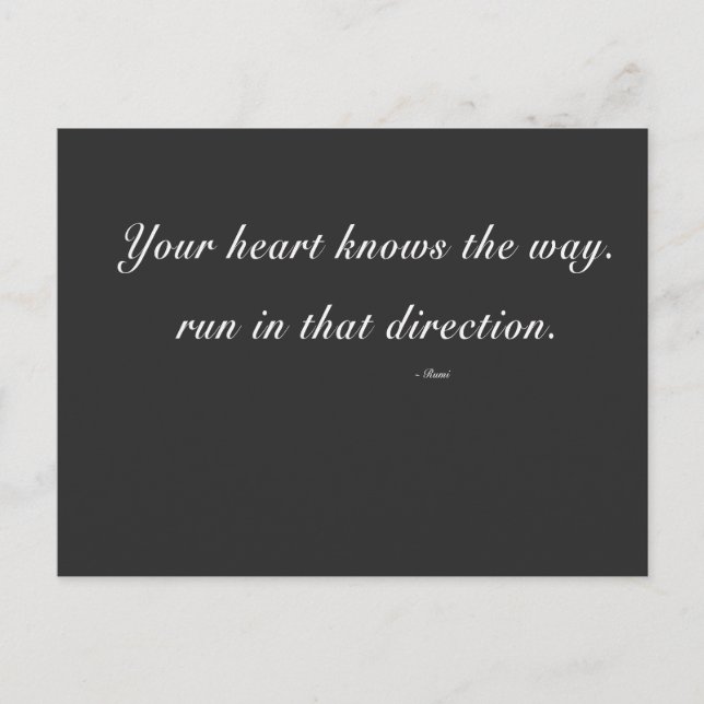 Cartão Postal coleção seu coração sabe (Frente)