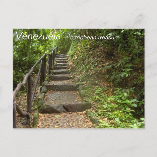 Cartão Postal Coleção:  Venezuela, um tesouro caribe (Frente)