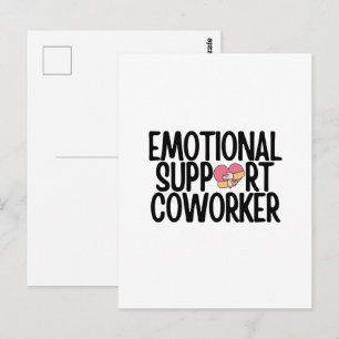 Cartão Postal colega de trabalho engraçado de apoio emocional