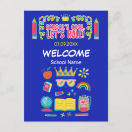 Cartão Postal "Colegio é legal, vamos mandar" citações motivacio