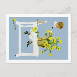 Cartão Postal Coles Phillips Fadeaway Chrysanthemums