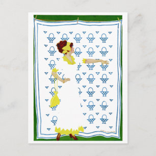 Cartão Postal Coles Phillips Fadeaway - Mulher na Feira do Conda