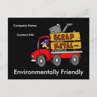 Cartão Postal Coletor de Metal de Sucata