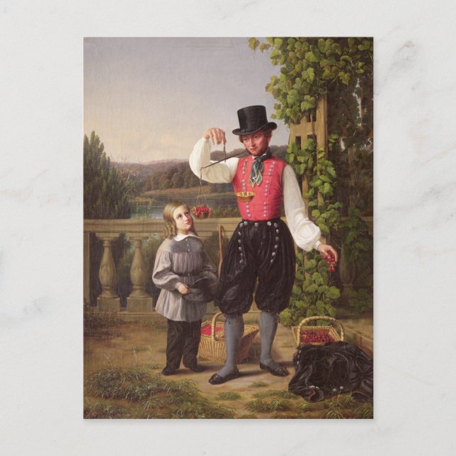 Cartão Postal Colhedores de Cerejas (Frente)