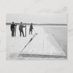 Cartão Postal Colheita de Blocos de Gelo, 1906