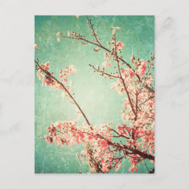 Cartão Postal Colheita elegante vestida de madeira e flor de cer