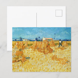 Cartão Postal Colheita na Provença por Van Gogh