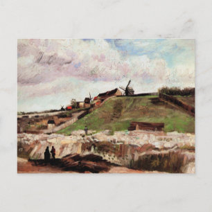Cartão Postal Colina de Montmartre com Pedreira por Vincent van 