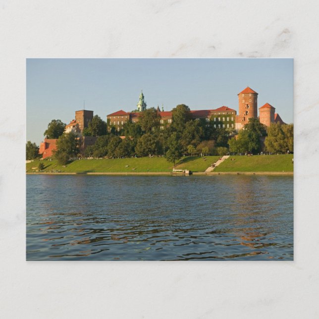 Cartão Postal Colina Wawel com Castelo Real e Catedral, (Frente)
