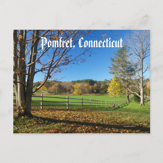 Cartão Postal Colinas de outono (Frente)