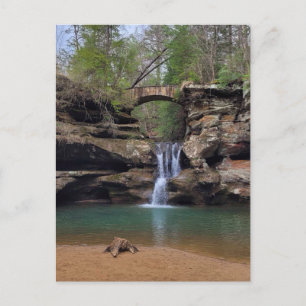 Cartão Postal Colinas Hocking Ohio Icônica Waterfall