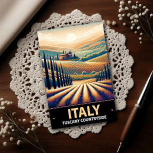 Cartão Postal Colinas Onduladas da Toscana – Viagem Vintage