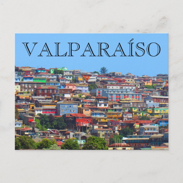Cartão Postal colinas valparaíso (Frente)