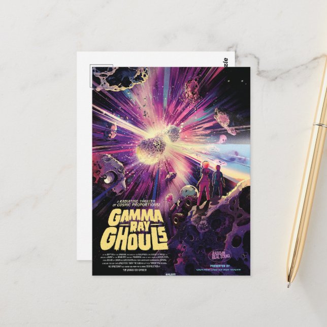 Cartão Postal Colisão Cósmica de Kilonova Ray Burst Pulsares Gam (Frente/Verso In Situ)