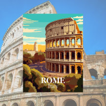 Coliseu de Roma Ilustração de Viagem Itália