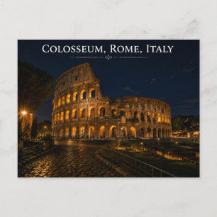 Cartão Postal Coliseu, Roma, Itália à Noite