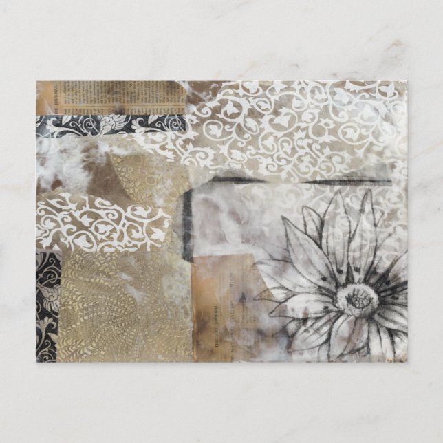 Cartão Postal Collage Fleur II (Frente)