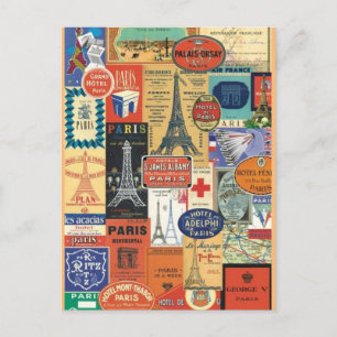 Cartão Postal Collage Paris