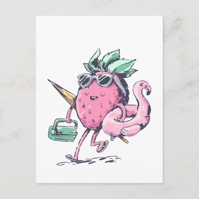 Cartão Postal Colle Erdbeere   Quadratischer  (Frente)