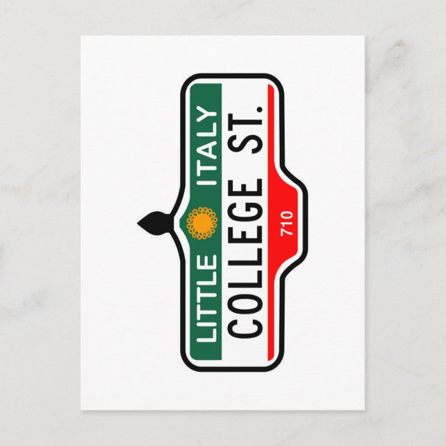 Cartão Postal College Street, Sinal de Toronto (Frente)