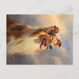 Cartão Postal Collie grosso / Collie escocês