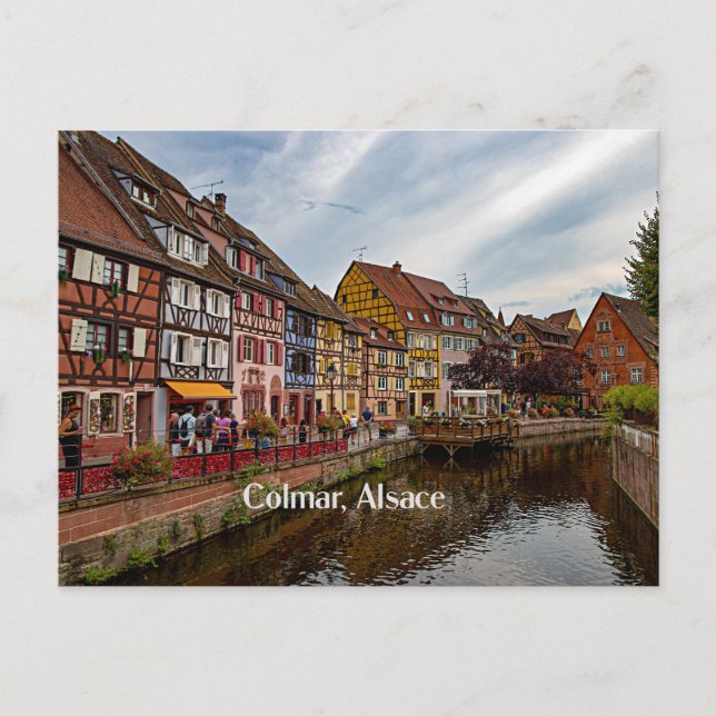 Cartão Postal Colmar, Alsace, fotografia cênica da França (Frente)