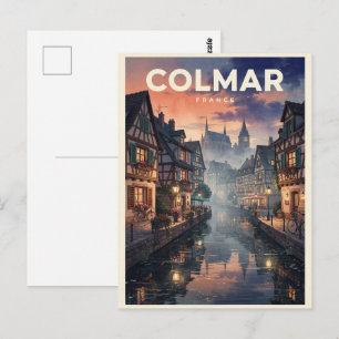 Cartão Postal Colmar França Viagem Vintage