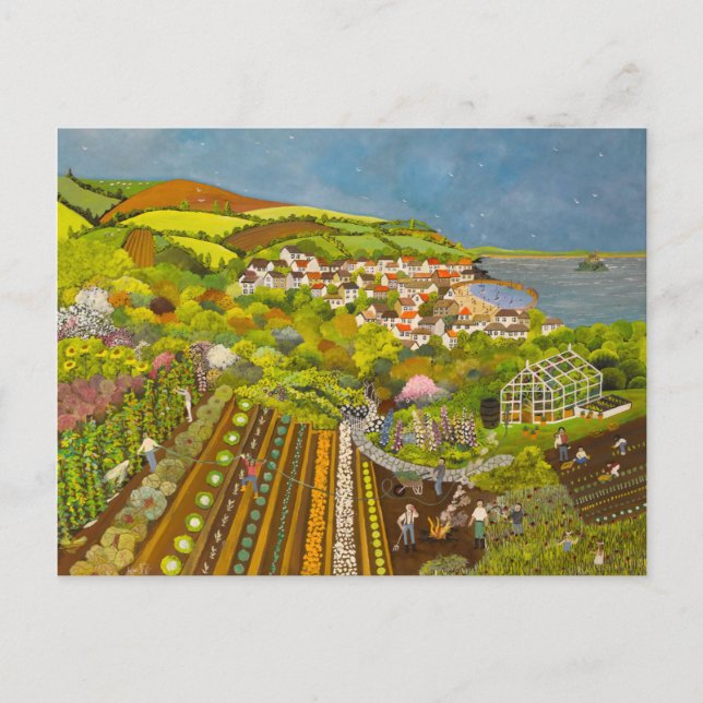 Cartão Postal Colocação acima do Mousehole (Frente)