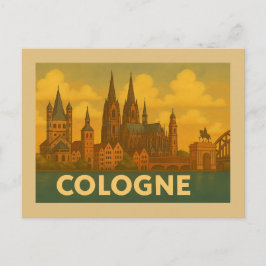 Cartão Postal Cologne Germany City Art