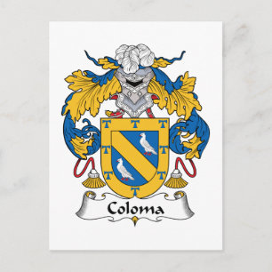 Cartão Postal Coloma Family Crest