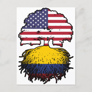 Cartão Postal Colômbia: América do Norte Colombiana - Bandeira d