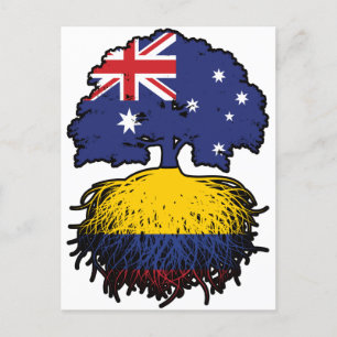 Cartão Postal Colômbia - Austrália - Raízes de Árvore Colombiana