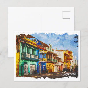 Cartão Postal Colômbia: Belo panorama de pintura petrolífera