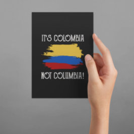 Cartão Postal Colômbia não Columbia Engraçado Citação Colombiana