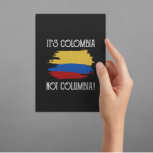 Cartão Postal Colômbia não Columbia Engraçado Citação Colombiana