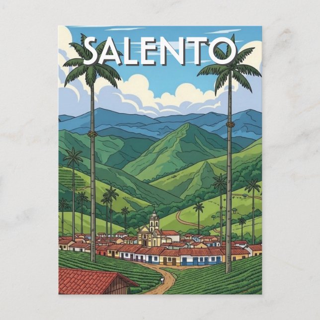 Cartão Postal Colombia Salento (Frente)