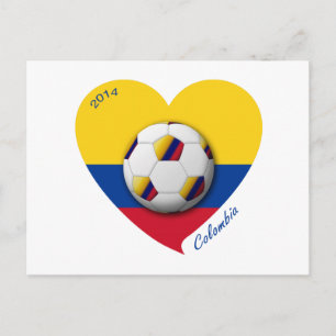 Cartão Postal Colômbia - Símbolo Nacional 2014 Balón y Corazón