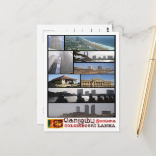 Cartão Postal Colombo - Sri Lanka - Mosaico -