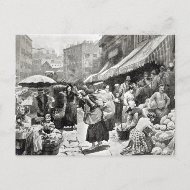 Cartão Postal Colônia Italiana de Benda Mulberry em Nova York (Frente)