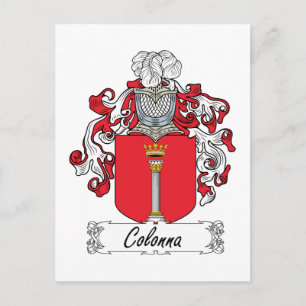 Cartão Postal Colonna Family Crest
