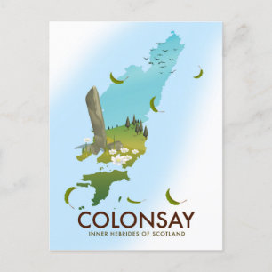 Cartão Postal Colonsay Hébridas Interiores da Escócia poster de