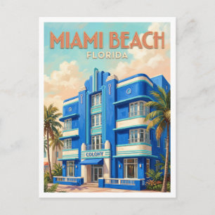 Cartão Postal Colony Hotel Miami Beach Flórida